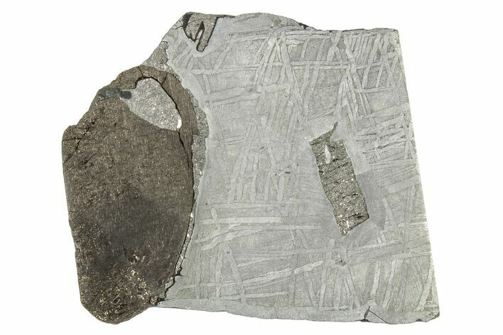 Etched Saint-Aubin Iron Meteorite Slice ( g) - France #346517